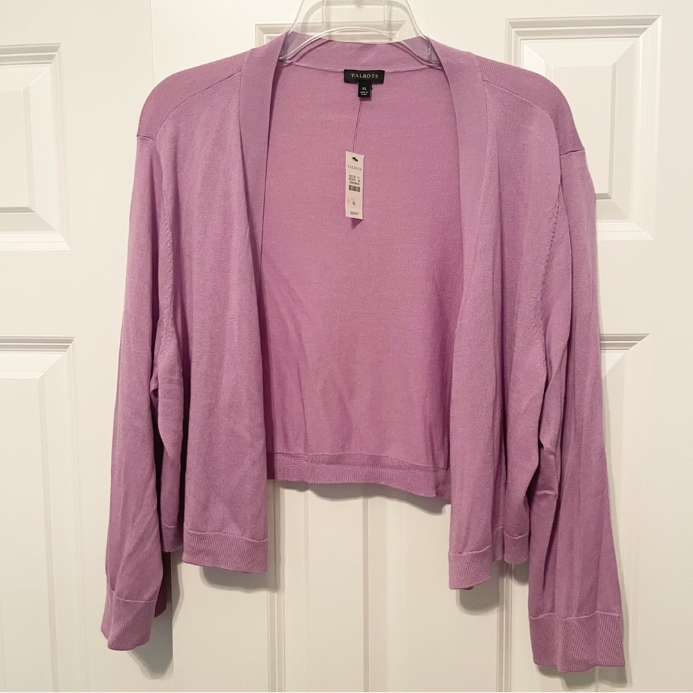 Talbots Lavender Shrug Size XL NWT